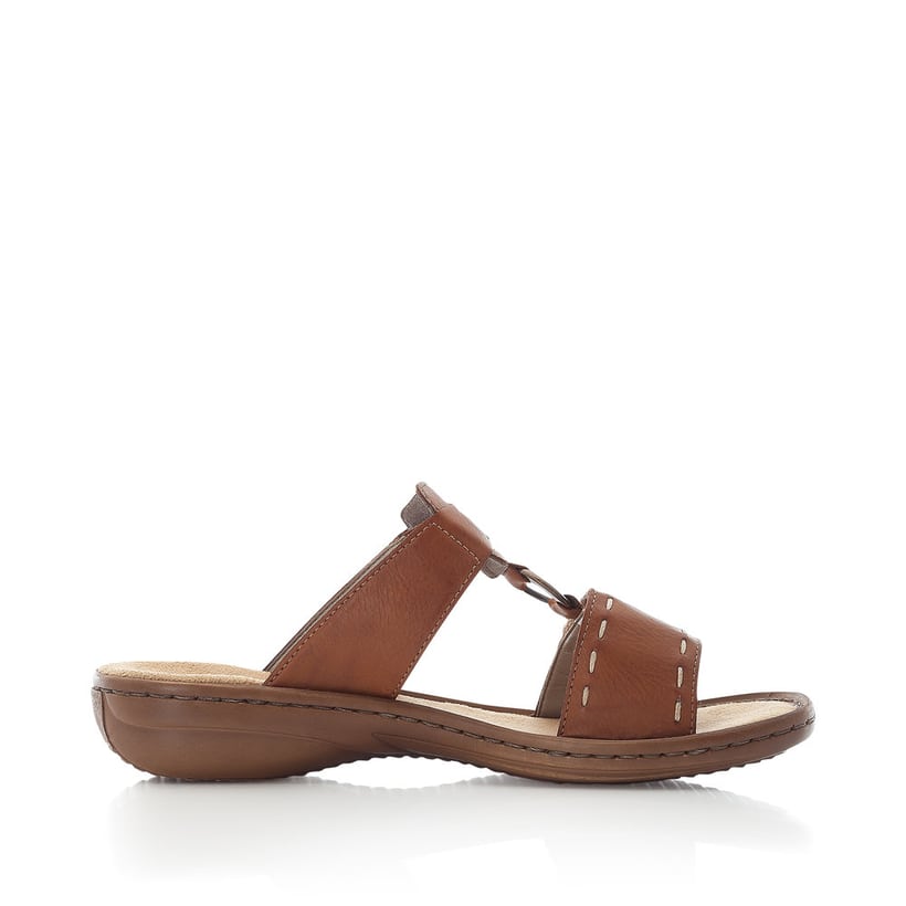 Rieker Artikelnummer 60822-24 Rieker Damen Pantoletten Kaffeebraun