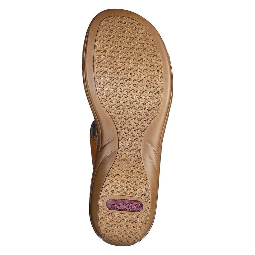 Rieker Artikelnummer 60822-24 Rieker Damen Pantoletten Kaffeebraun