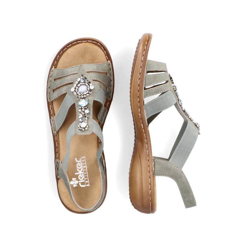 Rieker Artikelnummer 60839-52 Rieker Damen Riemchensandalen Mintgrün