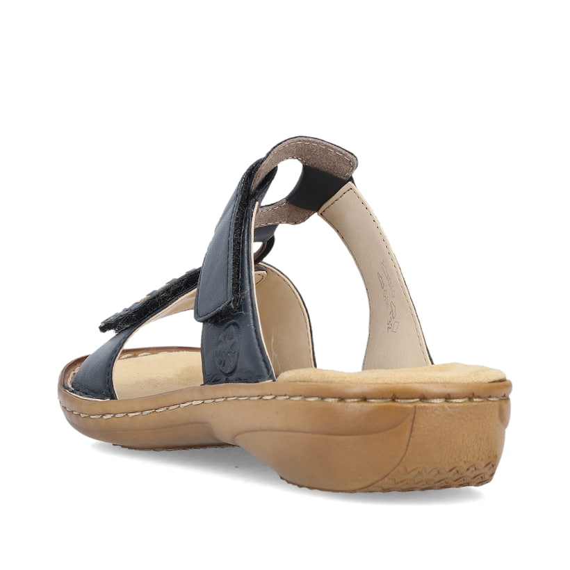 Rieker Artikelnummer 60842-14 Rieker Damen Pantoletten Stahlblau