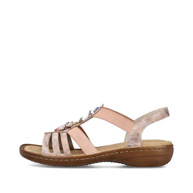 Rieker Artikelnummer 60855-31 Rieker Damen Riemchensandalen altrosa