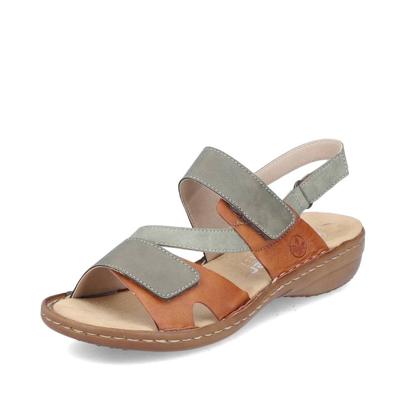 Rieker Artikelnummer 60866-54 Rieker Damen Riemchensandalen Grüngrau