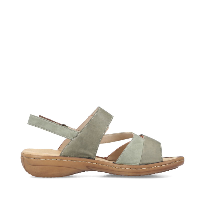 Rieker Artikelnummer 60866-54 Rieker Damen Riemchensandalen Grüngrau