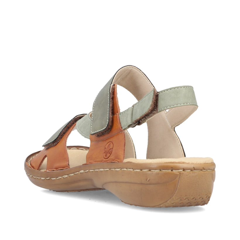 Rieker Artikelnummer 60866-54 Rieker Damen Riemchensandalen Grüngrau