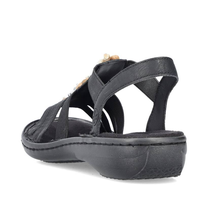Rieker Artikelnummer 60869-00 Rieker Damen Riemchensandalen Asphaltschwarz