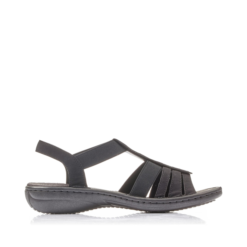 Rieker Artikelnummer 60870-00 Rieker Damen Riemchensandalen Tiefschwarz