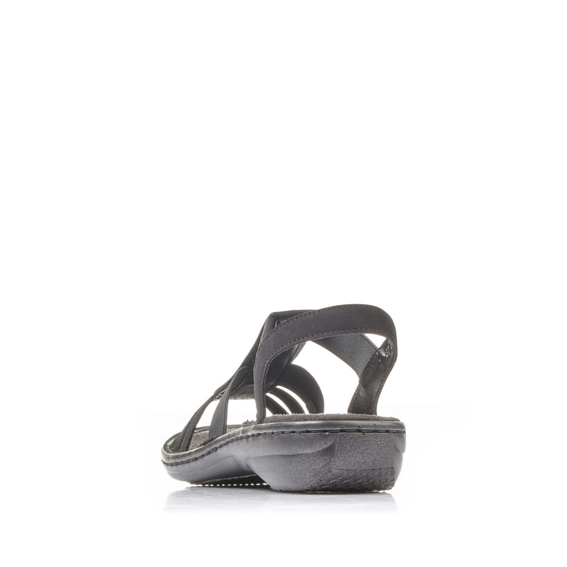 Rieker Artikelnummer 60870-00 Rieker Damen Riemchensandalen Tiefschwarz