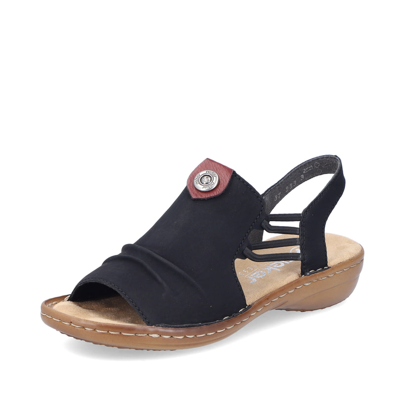 Rieker Artikelnummer 60872-00 Rieker Damen Riemchensandalen Asphaltschwarz