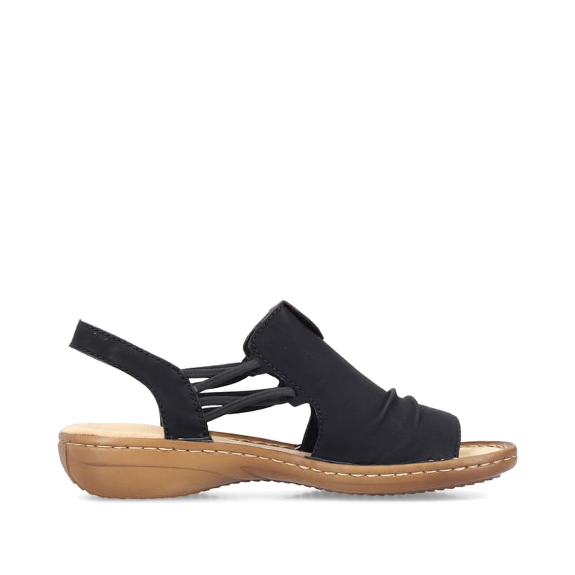 Rieker Artikelnummer 60872-00 Rieker Damen Riemchensandalen Asphaltschwarz
