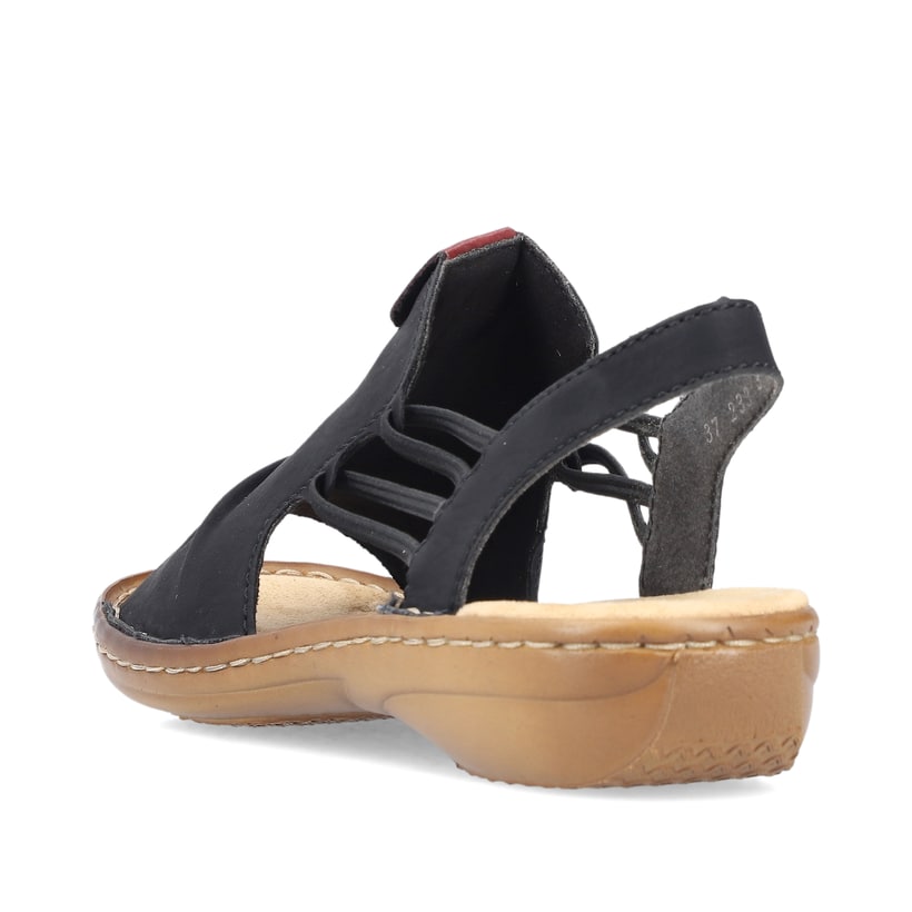Rieker Artikelnummer 60872-00 Rieker Damen Riemchensandalen Asphaltschwarz