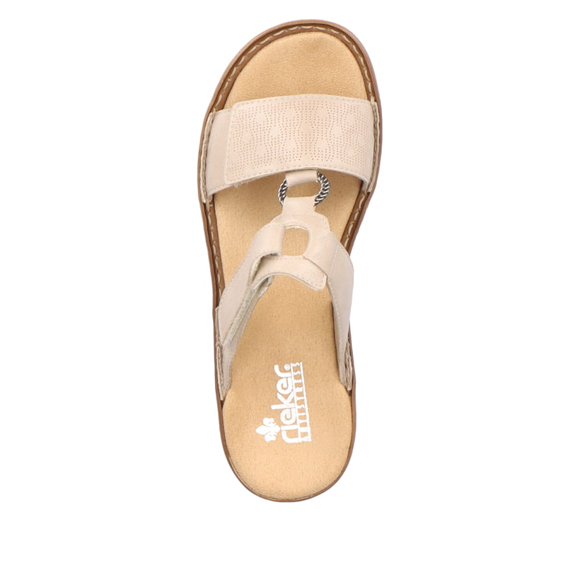 Rieker Artikelnummer 60885-62 Rieker Damen Pantoletten Lehmbeige
