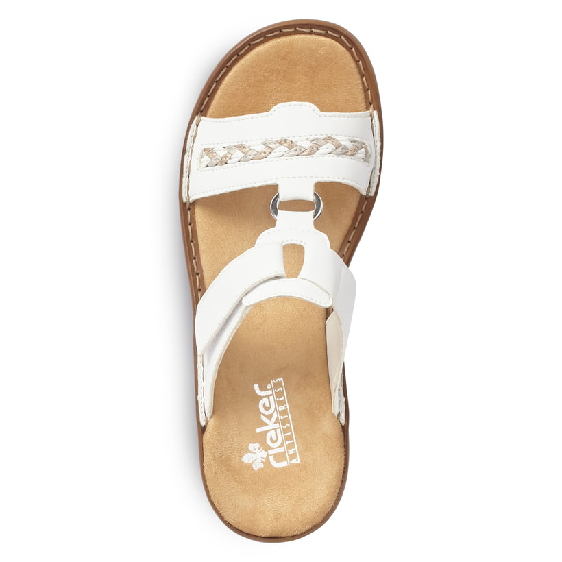 Rieker Artikelnummer 60888-80 Rieker Damen Pantoletten Kristallweiß