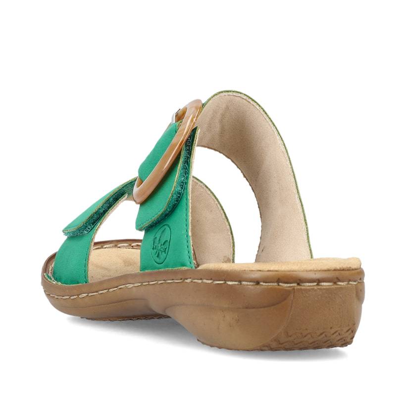 Rieker Artikelnummer 60894-52 Rieker Damen Pantoletten Grasgrün