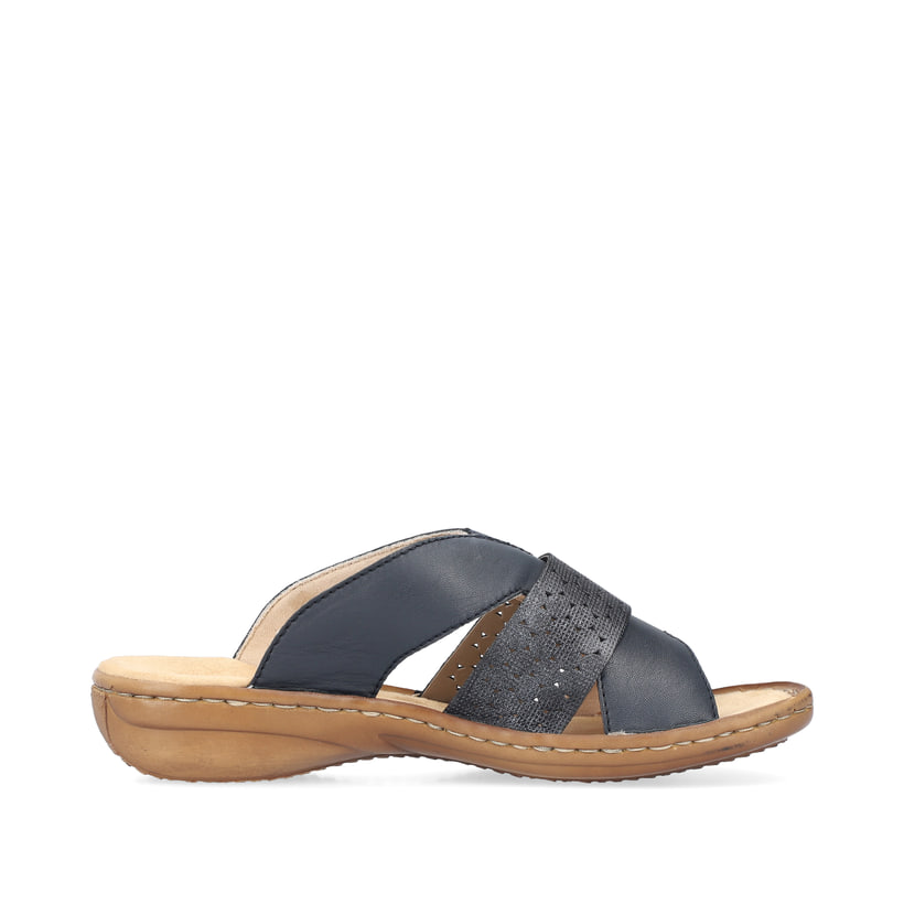 Rieker Artikelnummer 60897-14 Rieker Damen Pantoletten Marineblau