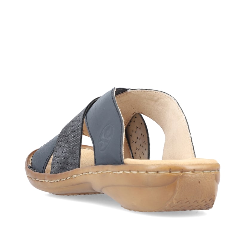 Rieker Artikelnummer 60897-14 Rieker Damen Pantoletten Marineblau