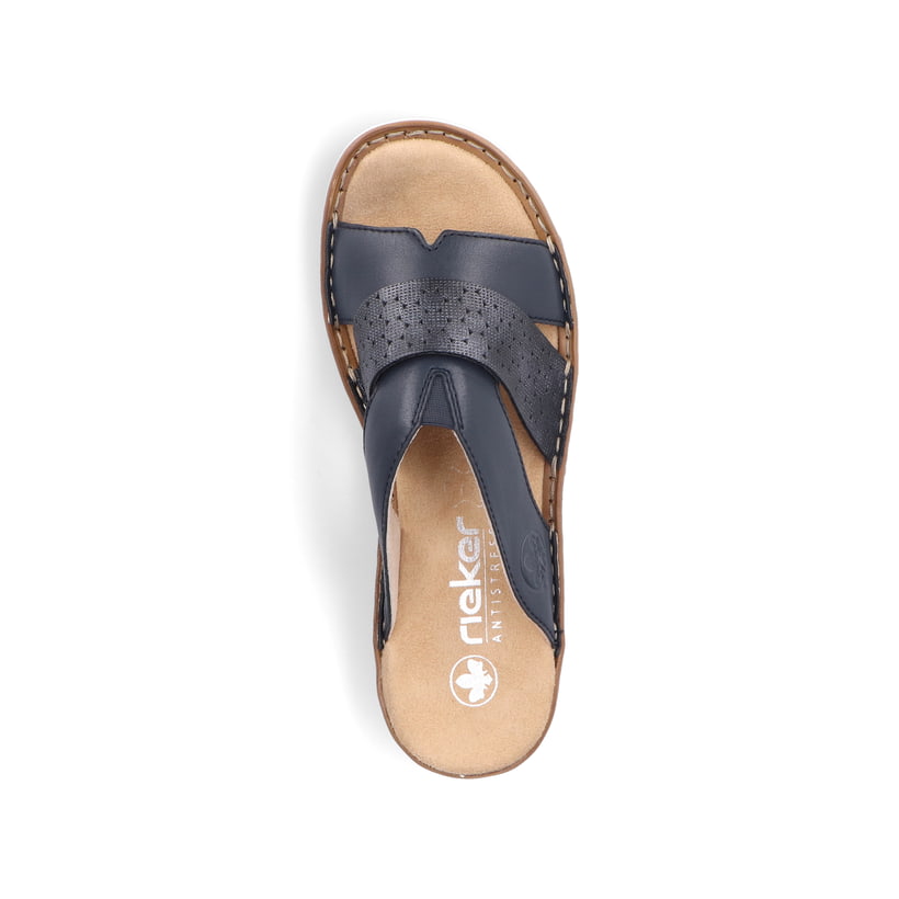 Rieker Artikelnummer 60897-14 Rieker Damen Pantoletten Marineblau
