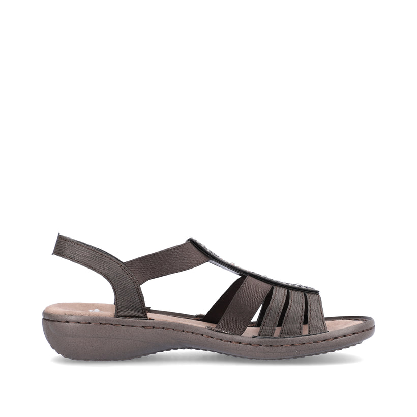 Rieker Artikelnummer 608G9-47 Rieker Damen Riemchensandalen Schwarzgrau