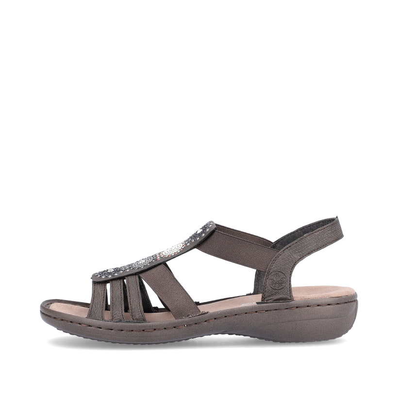 Rieker Artikelnummer 608G9-47 Rieker Damen Riemchensandalen schwarzgrau