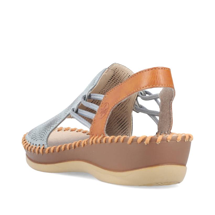 Rieker Artikelnummer 61359-14 Rieker Damen Riemchensandalen Blaugrau