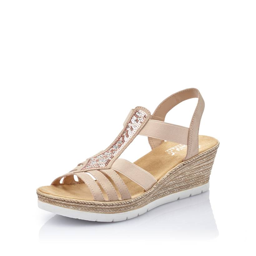 Rieker Artikelnummer 61913-31 Rieker Damen Keilsandaletten Altrosa