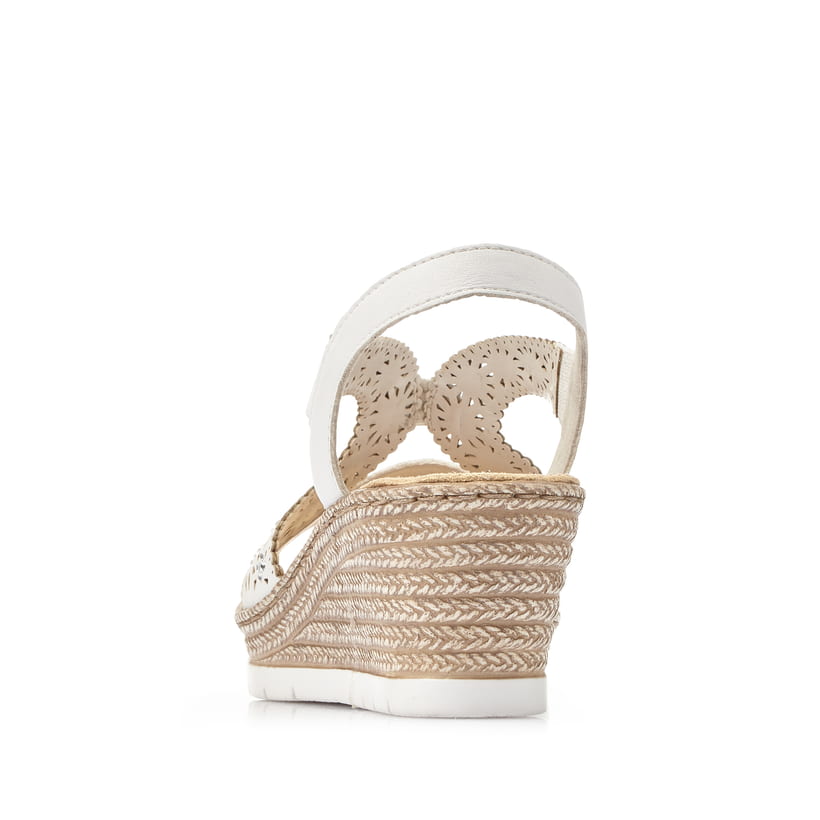 Rieker Artikelnummer 61916-80 Rieker Damen Keilsandaletten Altweiß