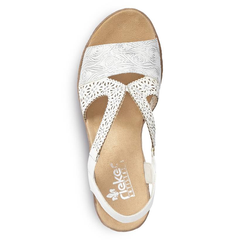 Rieker Artikelnummer 61916-80 Rieker Damen Keilsandaletten Altweiß