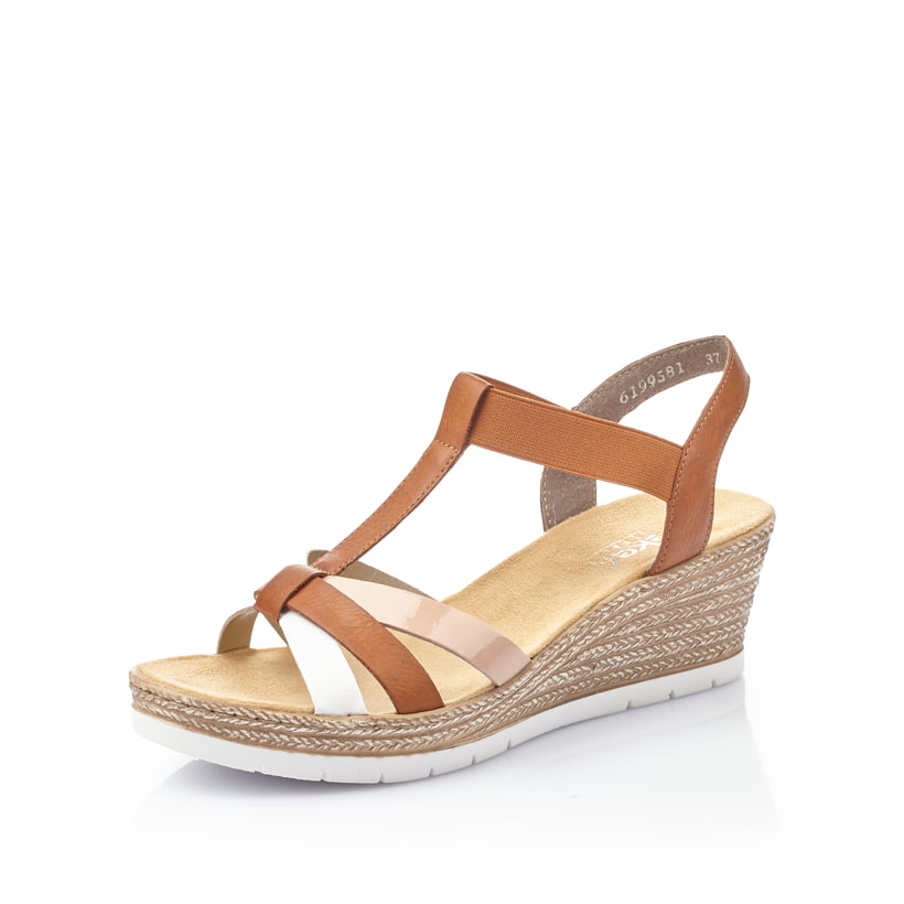 Rieker Artikelnummer 61995-81 Rieker Damen Keilsandaletten Kaffeebraun