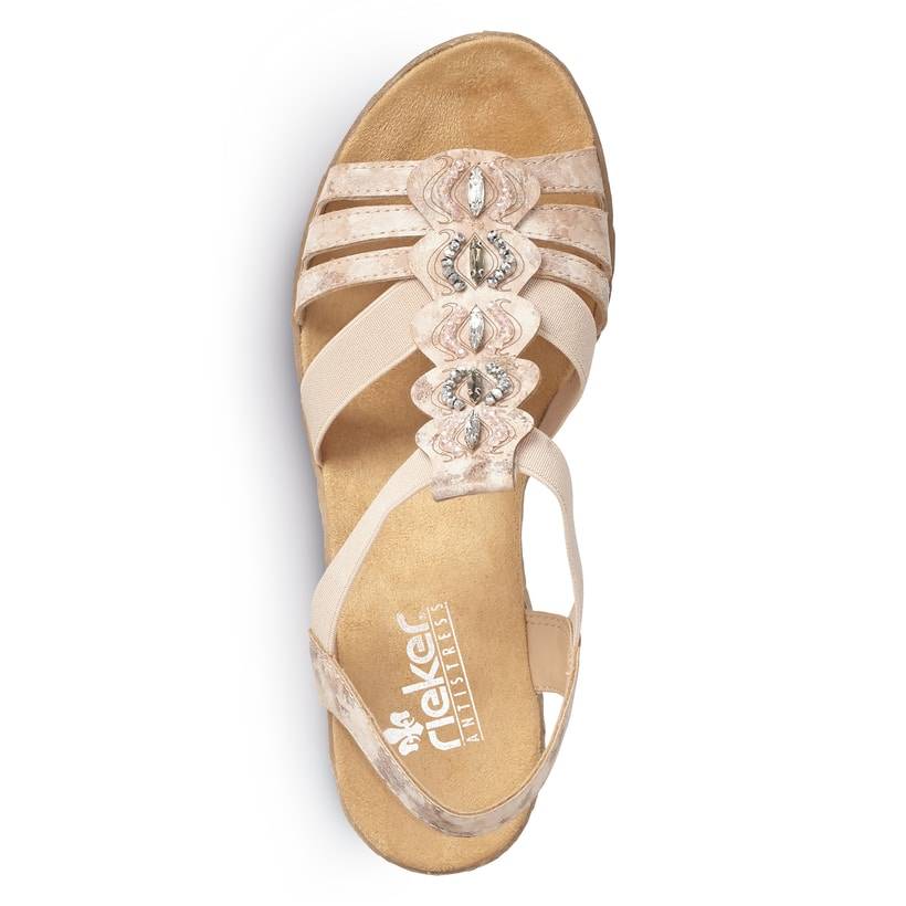 Rieker Artikelnummer 619B2-31 Rieker Damen Keilsandaletten Altrosa