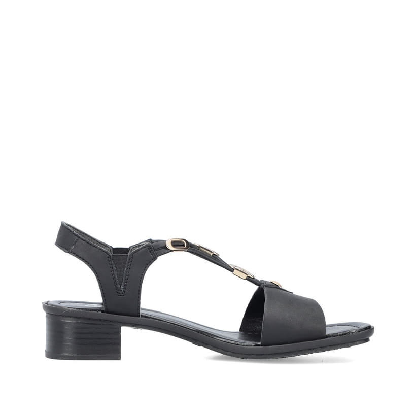 Rieker Artikelnummer 62653-00 Rieker Damen Riemchensandaletten Asphaltschwarz