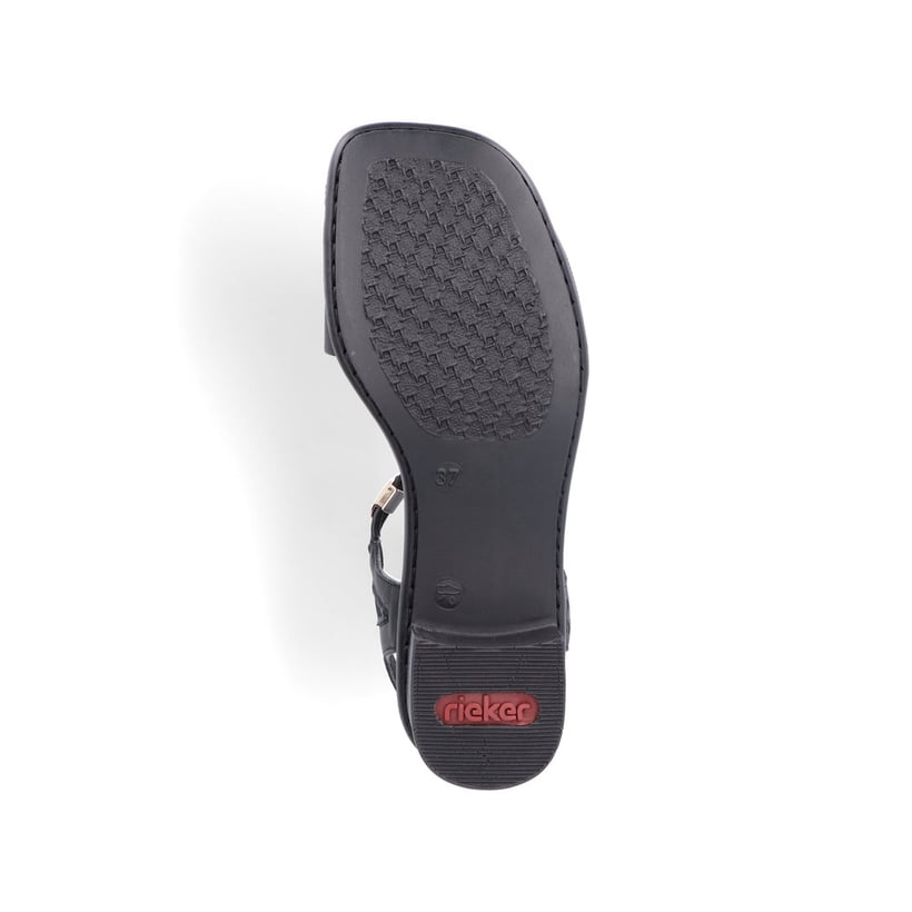 Rieker Artikelnummer 62653-00 Rieker Damen Riemchensandaletten Asphaltschwarz