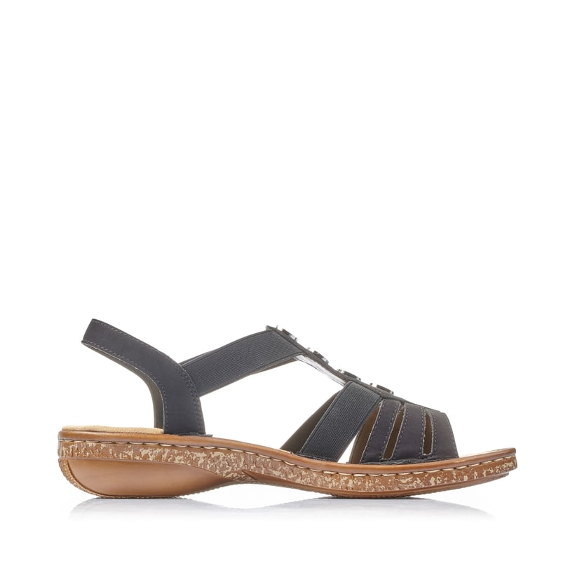 Rieker Artikelnummer 62831-00 Rieker Damen Riemchensandalen Nachtschwarz