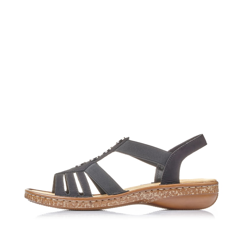 Rieker Artikelnummer 62831-00 Rieker Damen Riemchensandalen nachtschwarz