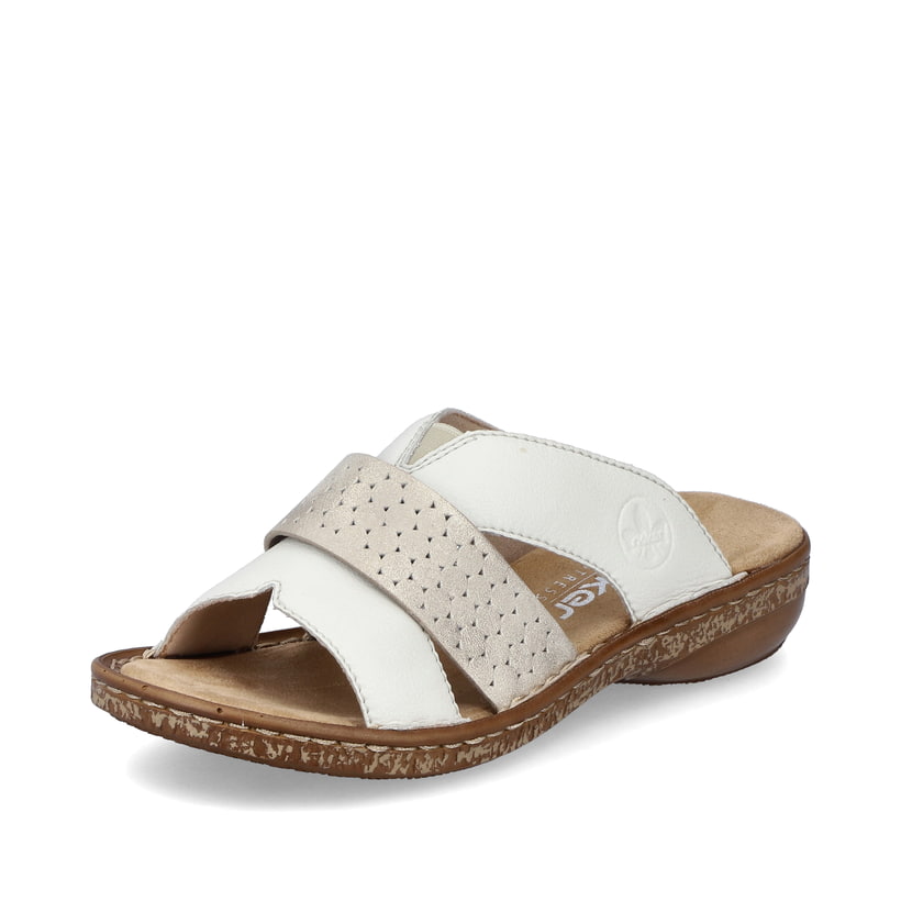 Rieker Artikelnummer 62897-80 Rieker Damen Pantoletten Reinweiss