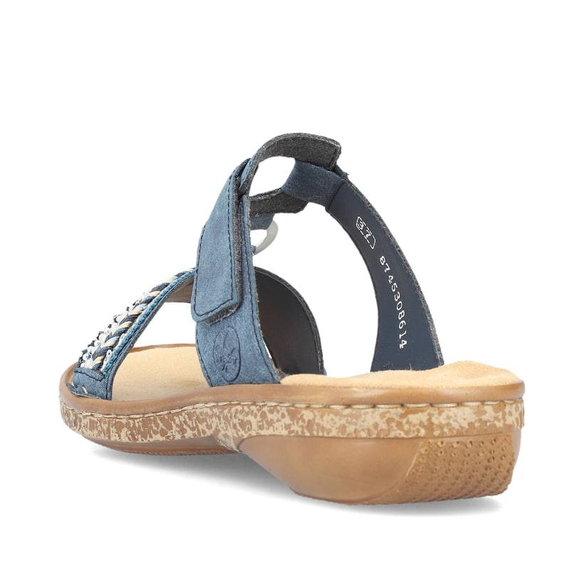 Rieker Artikelnummer 628M6-14 Rieker Damen Pantoletten Denimblau