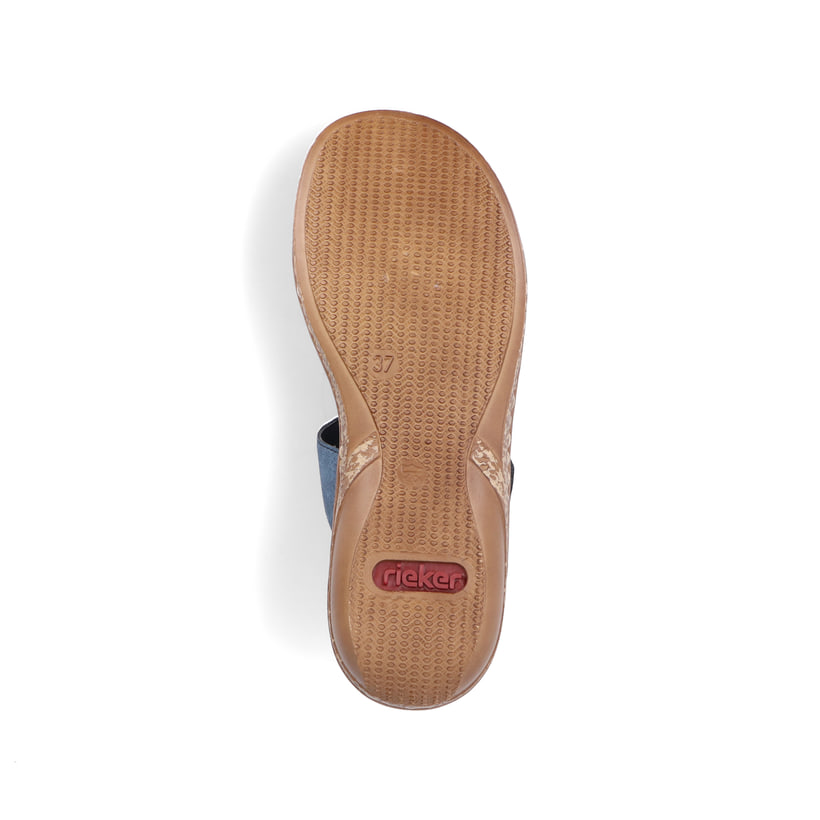 Rieker Artikelnummer 628M6-14 Rieker Damen Pantoletten Denimblau