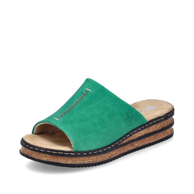 Rieker Artikelnummer 62905-52 Rieker Damen Pantoletten Grasgrün