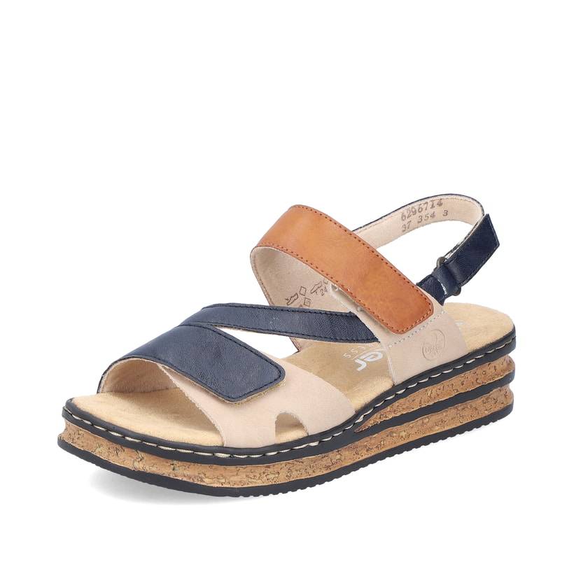 Rieker Artikelnummer 62967-14 Rieker Damen Keilsandaletten Schieferblau