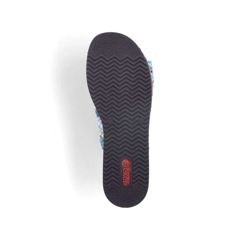 Rieker Artikelnummer 62968-90 Rieker Damen Pantoletten Multi-himmelblau