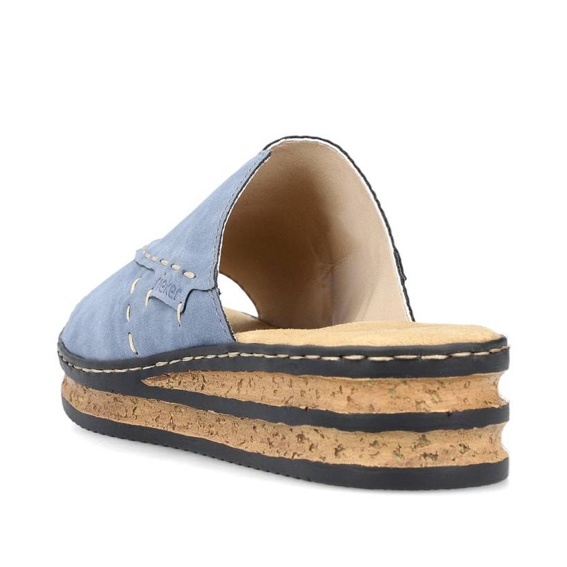 Rieker Artikelnummer 62987-10 Rieker Damen Pantoletten Himmelblau