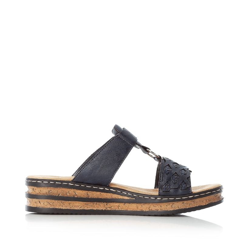 Rieker Artikelnummer 629K9-14 Rieker Damen Pantoletten Dunkelblau