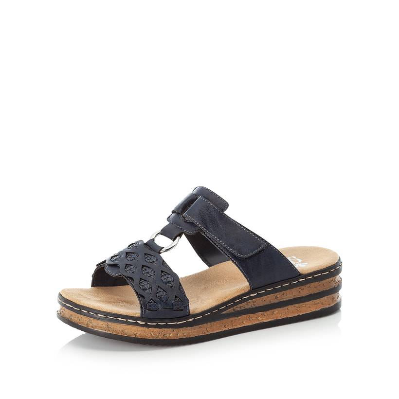 Rieker Artikelnummer 629K9-14 Rieker Damen Pantoletten Dunkelblau