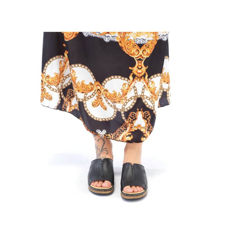 Rieker Artikelnummer 629M9-00 Rieker Damen Pantoletten Nachtschwarz