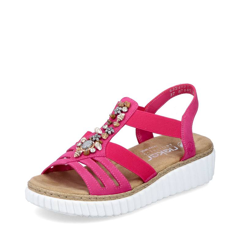 Rieker Artikelnummer 63249-31 Rieker Damen Keilsandaletten Rosa