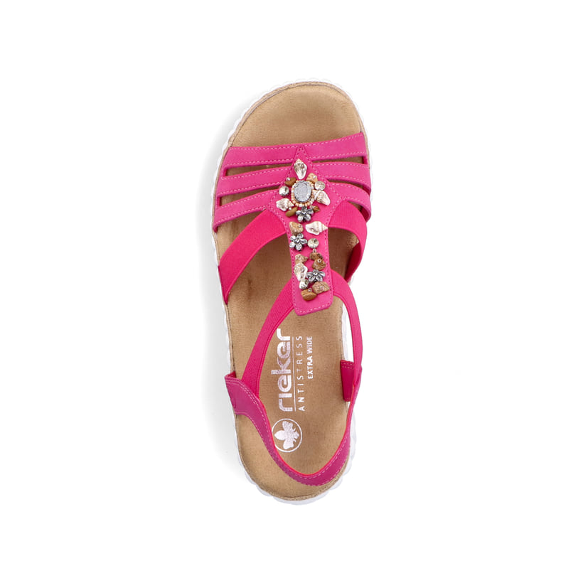 Rieker Artikelnummer 63249-31 Rieker Damen Keilsandaletten Rosa