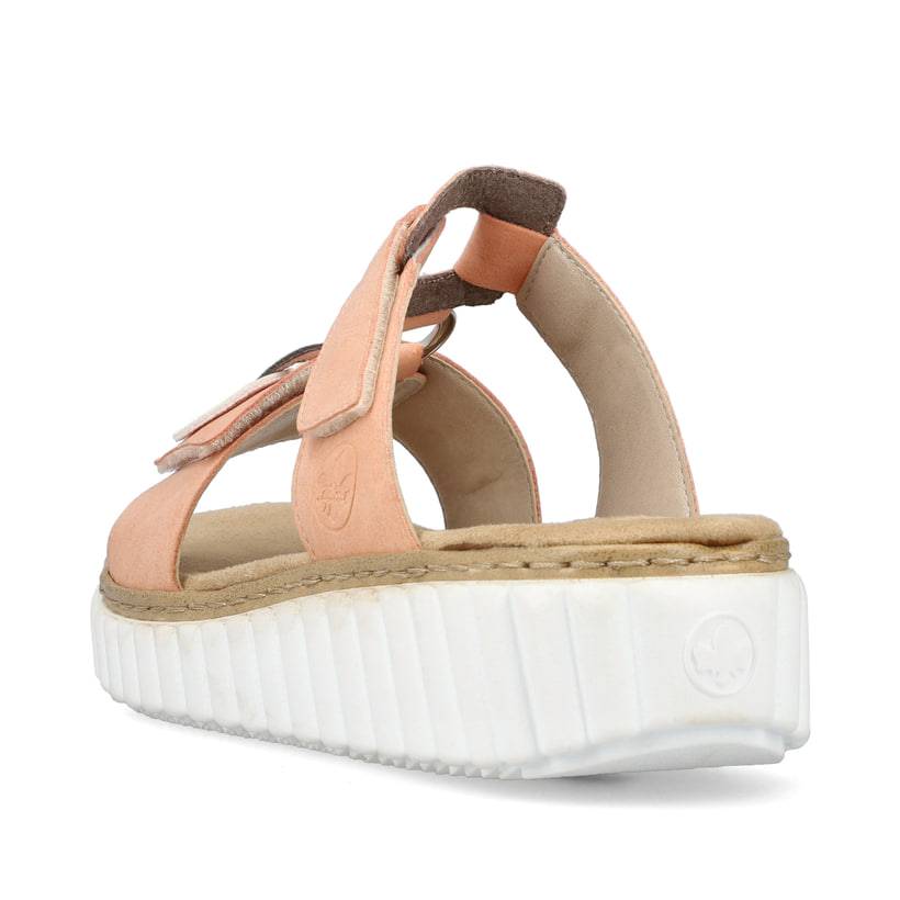 Rieker Artikelnummer 63294-38 Rieker Damen Pantoletten Pfirsich