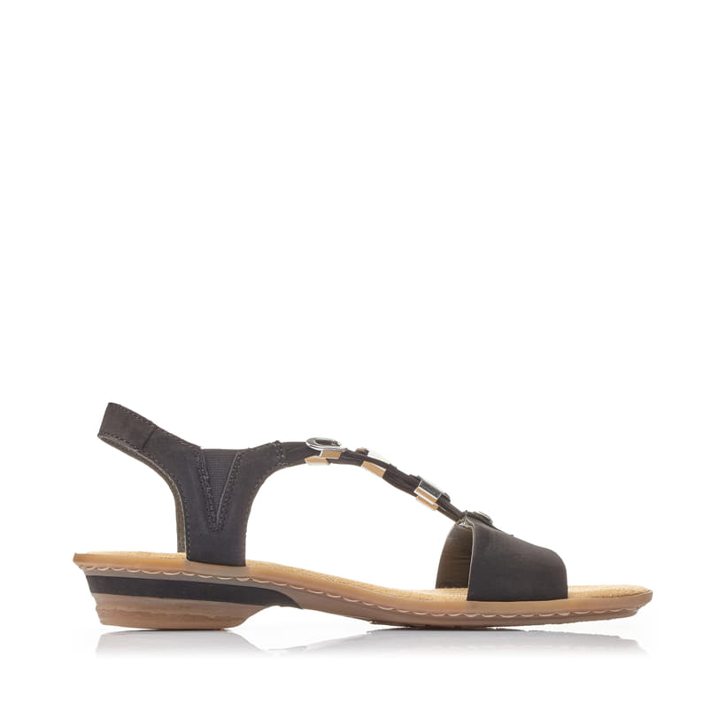 Rieker Artikelnummer 63453-00 Rieker Damen Riemchensandaletten Tiefschwarz