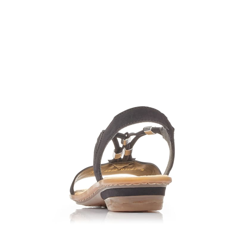 Rieker Artikelnummer 63453-00 Rieker Damen Riemchensandaletten Tiefschwarz