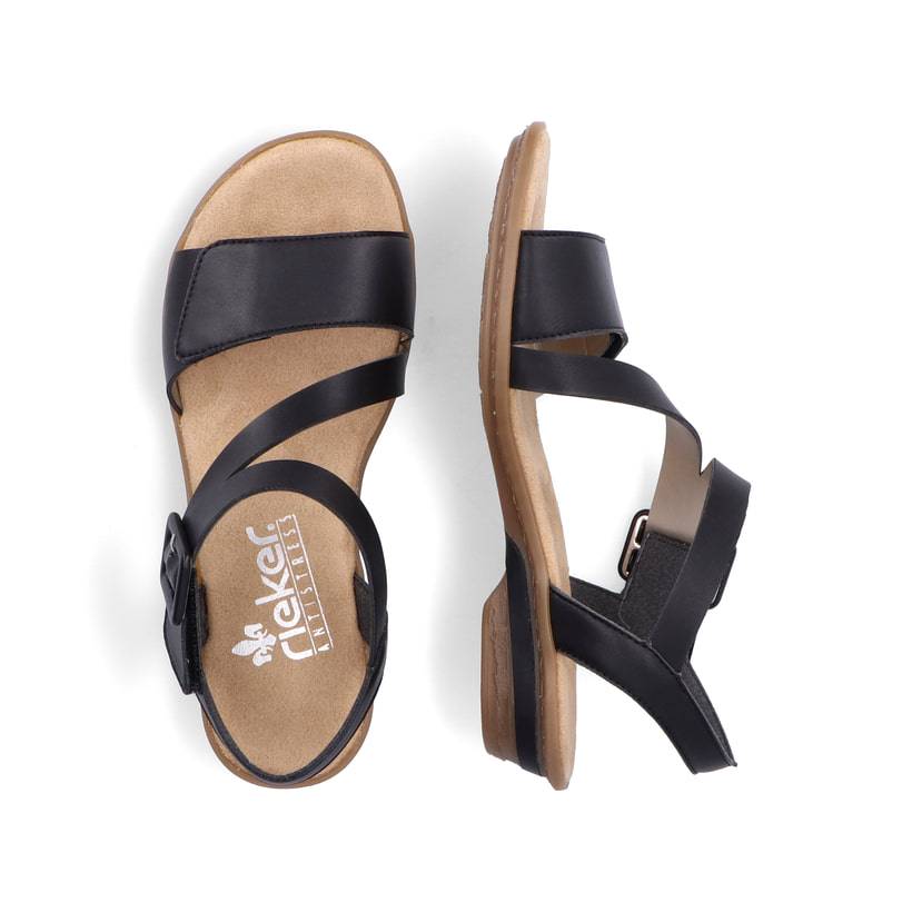 Rieker Artikelnummer 63460-00 Rieker Damen Riemchensandaletten Nachtschwarz