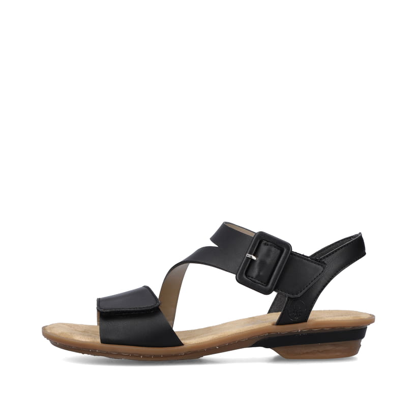 Rieker Artikelnummer 63460-00 Rieker Damen Riemchensandaletten Nachtschwarz