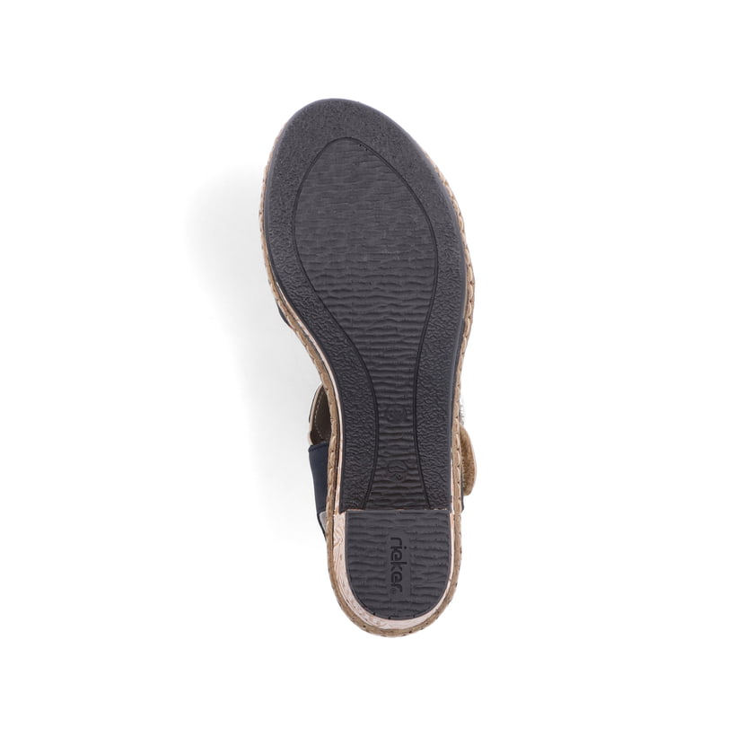 Rieker Artikelnummer 63876-90 Rieker Damen Riemchensandaletten Pastellorange-pazifikblau